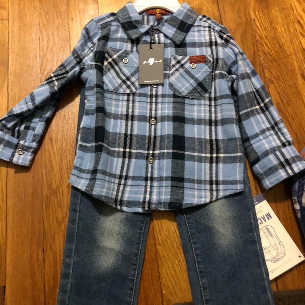 NWT! Baby boys 7 for all mankind outfit